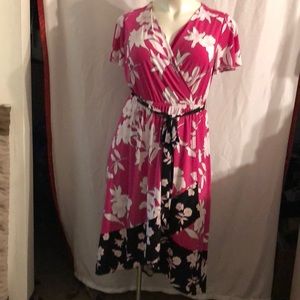 Lane Bryant faux wrap high low dress